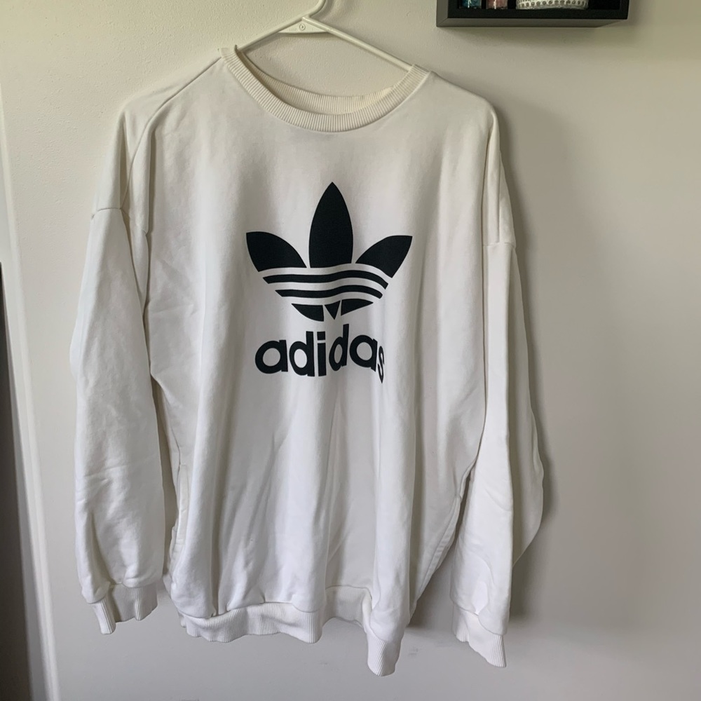 White ADIDAS Crewneck